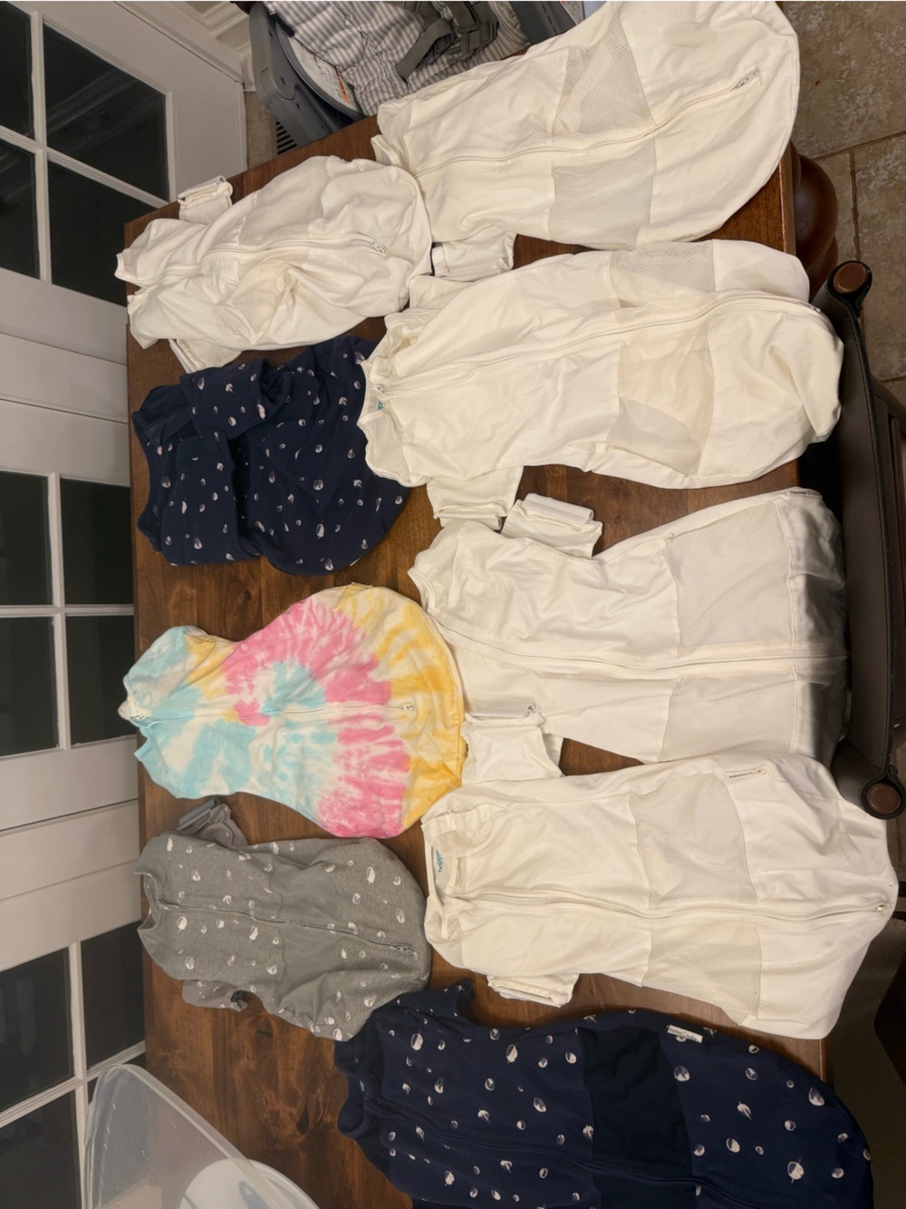 Kids Sleep Sack and Onesie Bundle - White, Navy, Gray, Tie-Dye